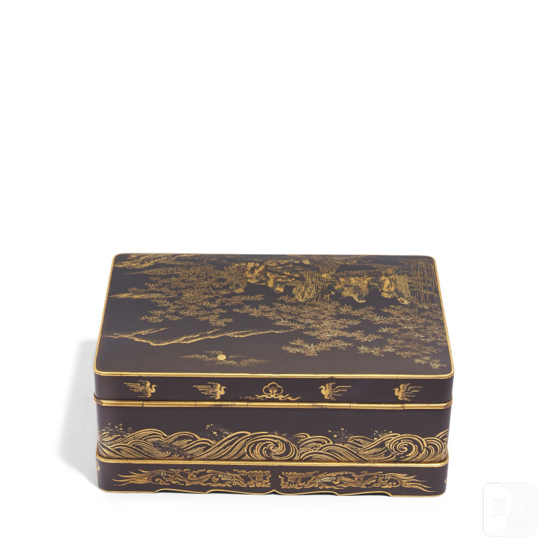 明治時代 鐵布目象嵌竹林七賢盒 | AN INLAID IRON BOX AND COVER - 图6